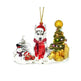 Christmas Family Puppies Decorate Trees With Lights - EX-STOCK CANADA