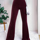 High Waist Lamp Wick Corduroy Bell-bottom Pants Wide Leg Women - EX-STOCK Canada