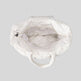 White drawstring bag on a light gray background