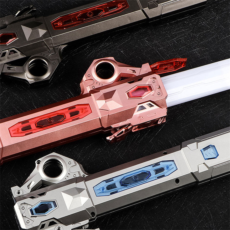 Jouet Sabre Laser à LED Rétractable avec Effets Sonores – 7 Couleurs RVB, Rechargeable via USB-C, Accessoire de Cosplay à Main pour Enfants