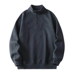 Autumn Winter half zip Stand-collar Fleece Sweatshirt Pullover tops for men - EX-STOCK Canada