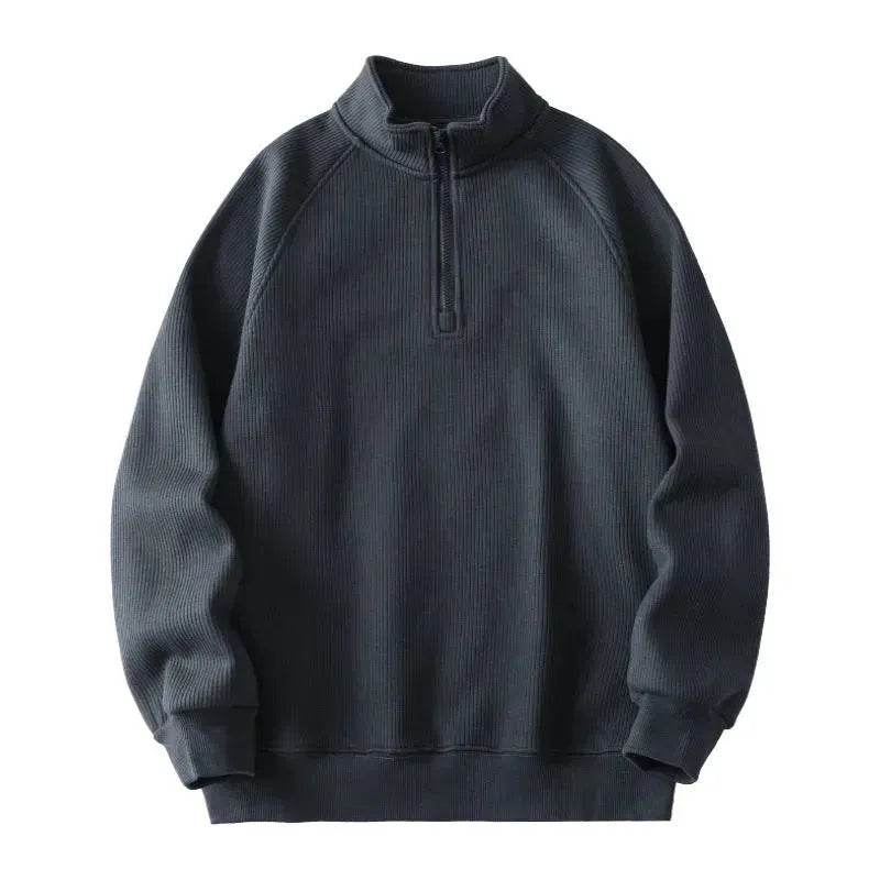Autumn Winter half zip Stand-collar Fleece Sweatshirt Pullover tops for men - EX-STOCK Canada
