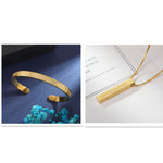 Stainless Steel Arabic Disc Necklace Bracelet - EX-STOCK Canada