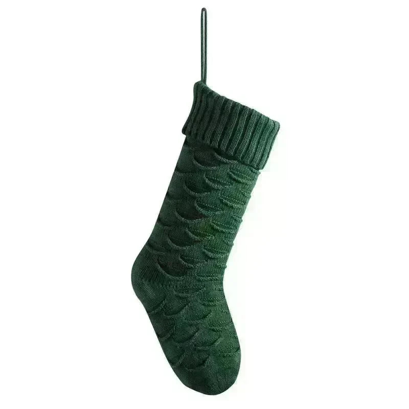 Christmas Gift Bag Decorative Socks Knitted Hanging Decoration - EX-STOCK CANADA