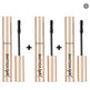 Two bottles of Phofay mascara with black brushes on a white background