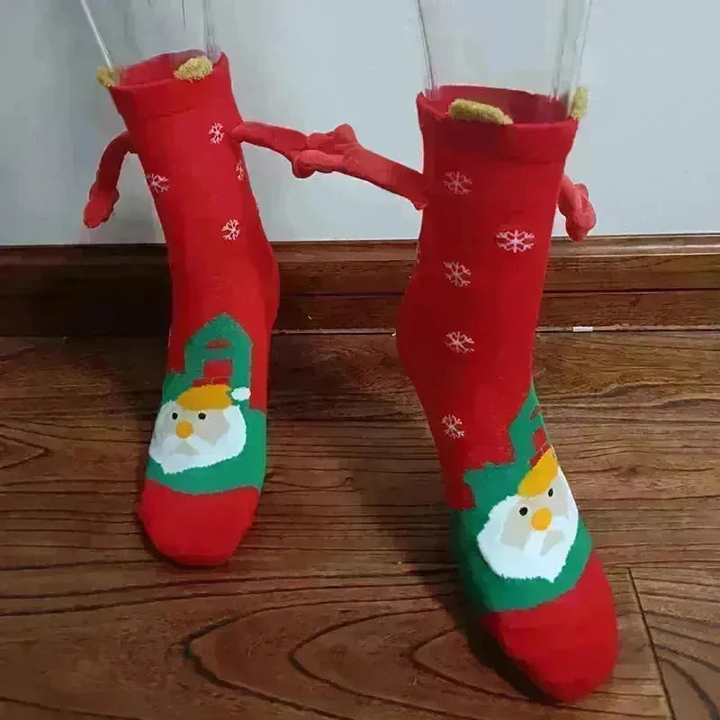 Christmas Stockings Autumn Winter Cotton Magnet Lodestone Hand Tube Socks - EX-STOCK CANADA