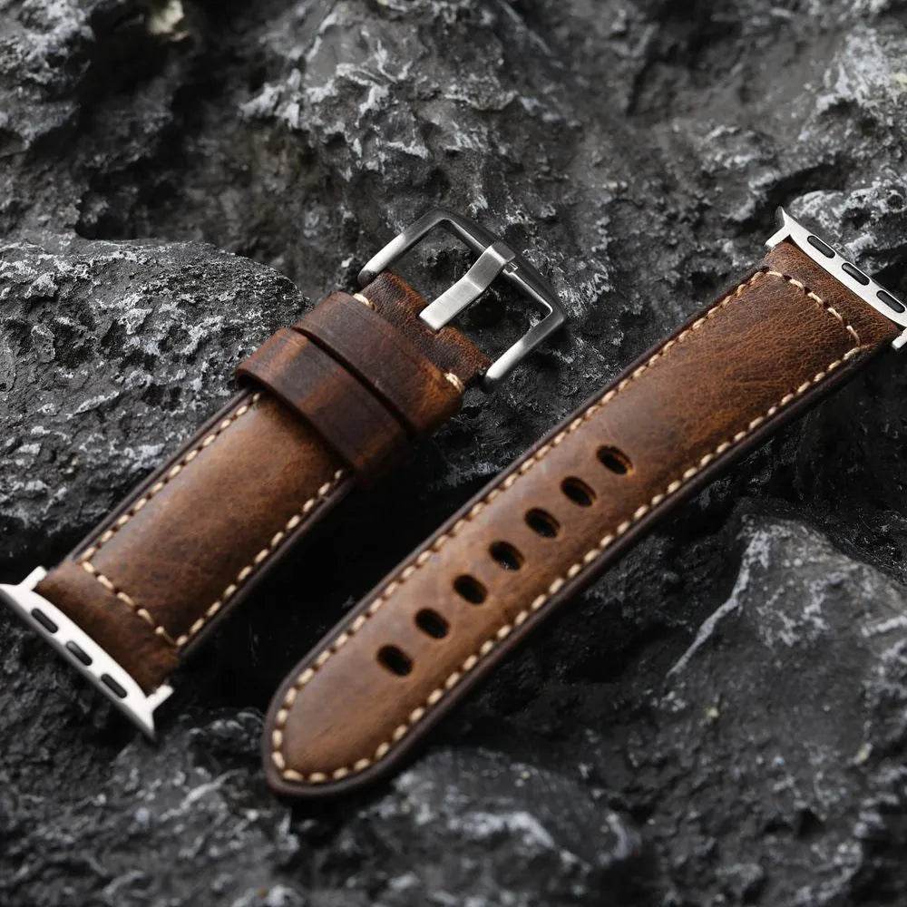 Pure Cowhide Strap Retro Style Watch Bracelet - EX-STOCK Canada