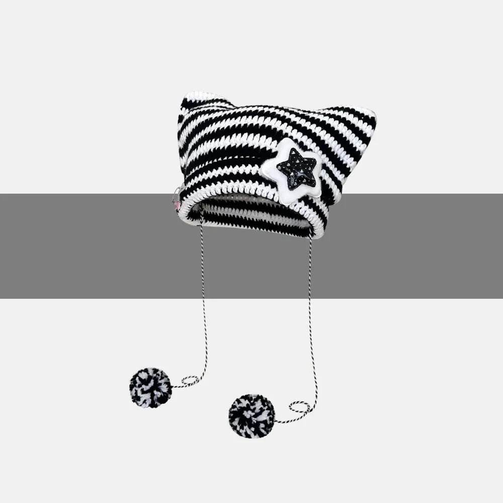 Breathable Windproof Cute Thermal Head Cover Woolen Cap beanies - EX-STOCK Canada