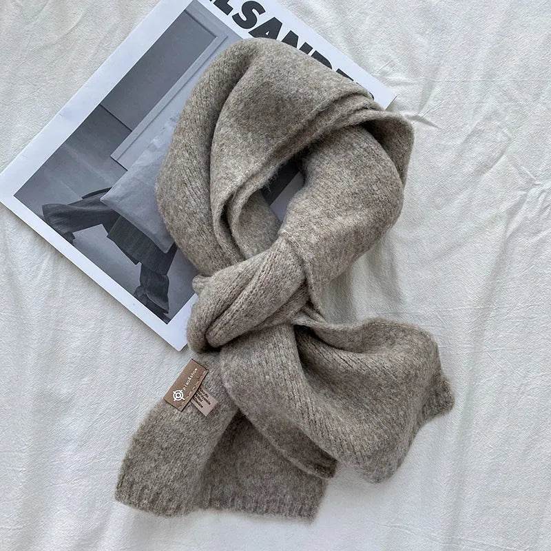 Women's Sweet Version Fleece Solid Scarf Autumn And Winter - EX-STOCK Canada