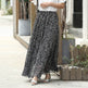 Leopard print High Waist Chiffon Maxi Skirt for women - EX-STOCK Canada