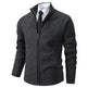 2025 Fall Winter Men Fleece-lined Thick Stand Collar Sweater Cardigan for men - EX-STOCK Canada