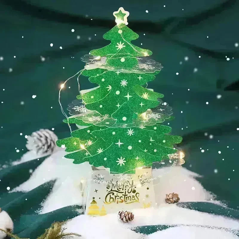 Christmas Decorations Mini Desktop Christmas Greeting Card Ornaments - EX-STOCK CANADA