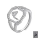 Fashion Micro Inlaid Zircon Arab Letters Ring for women - EX-STOCK CANADA