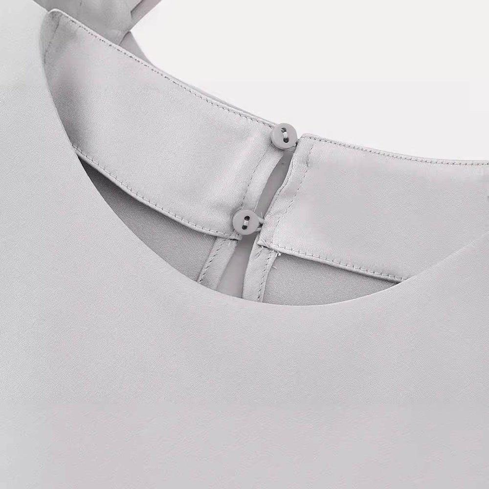 Women's Silk Satin Top Bow Tie Midi Dress - EX-STOCK Canada