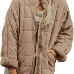 Casual Winter Cotton Padded Loose Pockets Long Sleeved Jacket Women - EX-STOCK CANADA