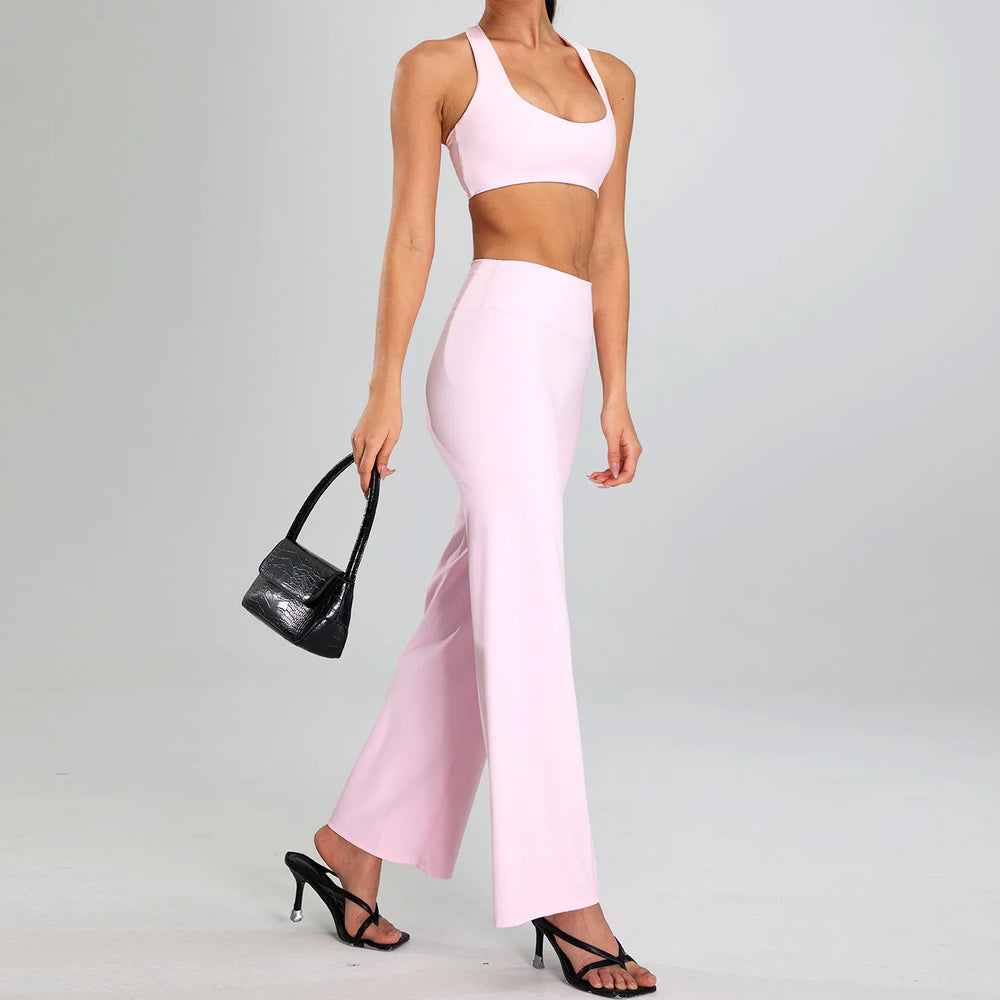 High-intensity Sports Suit Outdoor Running Nude Feel Workout Clothes Slimming High Waist - EX-STOCK CANADA