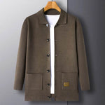 Cardigan Men's Knitted Turn-down Collar Coat Thin Loose Sweater - EX-STOCK Canada