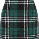 Women's High Waist Plaid Tight Pencil Wool Mini Skirt - EX-STOCK Canada