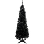 5FT Artificial Christmas Tree, Pencil Christmas Tree With Realistic Branches, Stable Stand, Black EX-STOCK Canada 