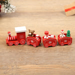 Wooden Christmas Train Decorations – Red