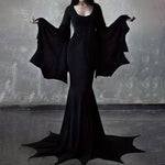 Black Costume Womens Gothic Witch Bat Sleeve Dress Halloween Cosplay Costumes Vintage Carnival Party Outfit - EX-STOCK Canada