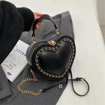 Women's Fashion Casual Heart Shaped Chain Shoulder Messenger Crossbody Bag - EX-STOCK Canada