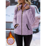 Double-Sided Fleece Zip-Up Cardigan - Casual Plush Hooded Jacket for Men Women Winter Warm Outerwear | EX-STOCK product gallery photo 2