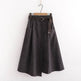 Solid Color Leisure Artistic Pocket High Waist Irregular flared Midi Skirt for work women - EX-STOCK Canada