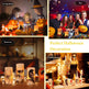3 Pack Halloween Flameless Candle Lamp With Timer Setting Battery Operated Warm Orange Light Candles For Halloween Party Decoration - EX-STOCK Canada