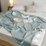 Waffle Cotton Yarn Air Conditioner Summer Cooling Duvet Solid Color Dormitory Comforter EX-STOCK Canada 