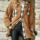 Plaid Woolen Coat Fashion Lapel Single-breasted Mid-length Coat Women's Clothing - EX-STOCK CANADA