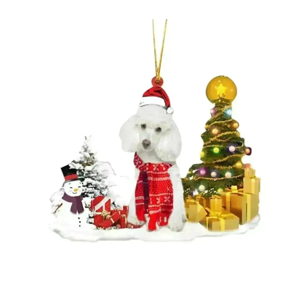 Christmas Family Puppies Decorate Trees With Lights - EX-STOCK CANADA
