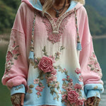 Women's Long Sleeve Hooded Sweatshirt Pullover Loose Casual Top EX-STOCK Canada 