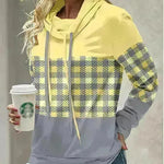 New Fashion Women's Pile Collar Printed Hoodie Pullover Top - EX-STOCK CANADA