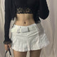 Solid White Black Denim Fashion Mini Skirt - EX-STOCK Canada