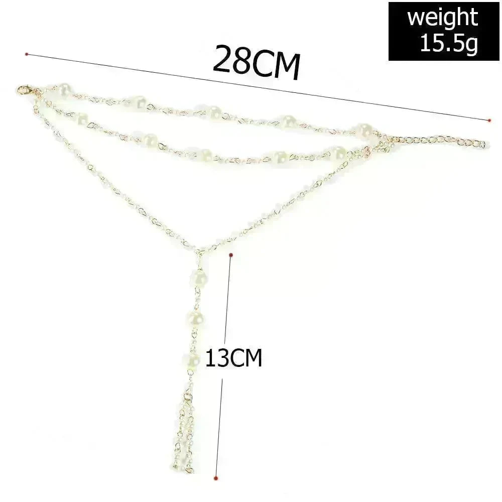 Beach Anklet Simple Multilayer Pearl Yoga - EX-STOCK CANADA