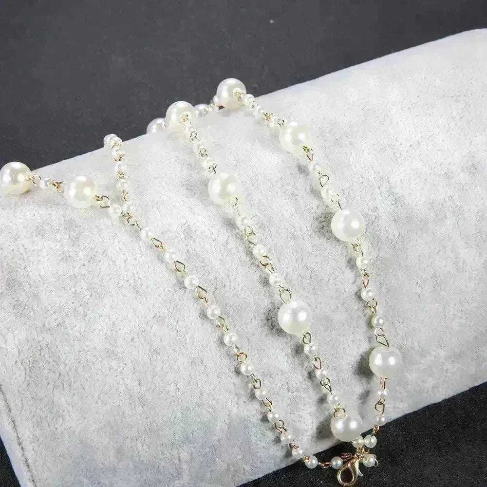 Beach Anklet Simple Multilayer Pearl Yoga - EX-STOCK CANADA