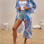 Beach Cover-up Pattern Sun Protection Cardigan Female - EX-STOCK Canada