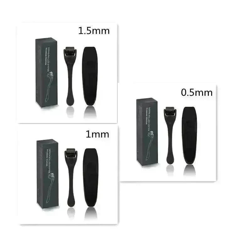 Beard Roller Microneedle Frosted Black Titanium Alloy Needle - EX-STOCK CANADA