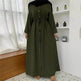 Beautiful Solid Color Full Button down Abaya Dress for Arabian Dubai Turkey Middle East Women - EX-STOCK Canada