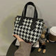 Fashion Houndstooth Shoulder Bags Portable Checkerboard Handbags All-match Messenger Crossbody Bag Women - EX-STOCK CANADA