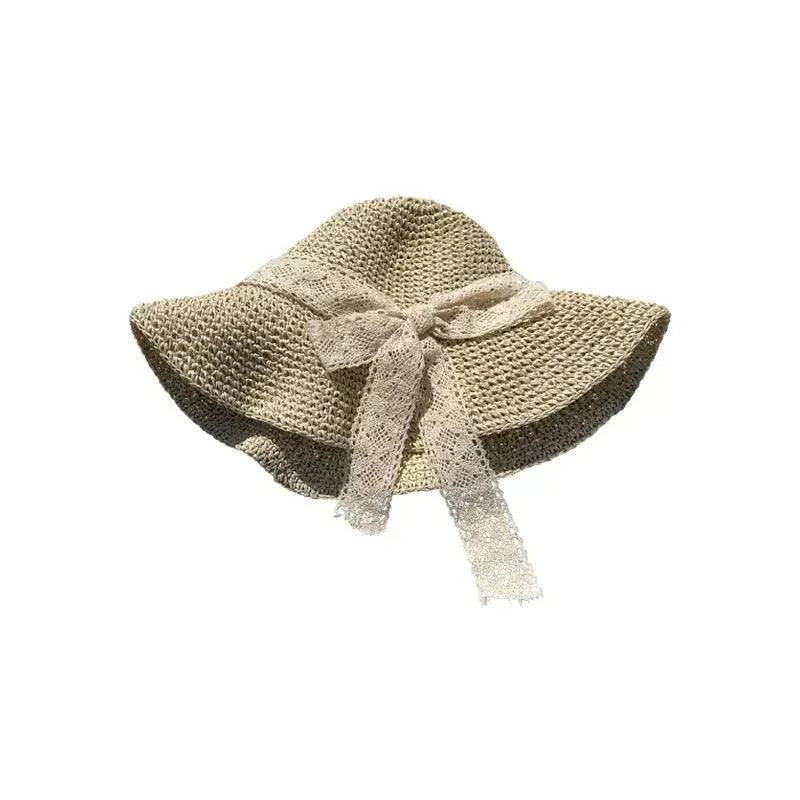 Beige Woven Straw Hat Women's Spring Summer - EX-STOCK Canada