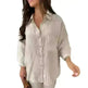 Casual Women Wide Leg Pants Long Sleeves Shirt Sets Ladies Loose High Street 2 Piece Outfits Pant co ords for Women Trouser co ords for Women - EX-STOCK CANADA