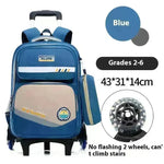 Portable Burden Alleviation Bull Wheel Trolley Schoolbag Bookbag for Boy and Girl - EX-STOCK CANADA