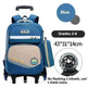Portable Burden Alleviation Bull Wheel Trolley Schoolbag Bookbag for Boy and Girl - EX-STOCK CANADA