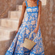 Flowers Print Wavy Pattern Suspender Long Dress For Women Fashion A-Line Beach Dresses Womens Clothing - EX-STOCK CANADA