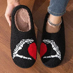 Love Black Hand Home Thickened Cotton Slippers - EX-STOCK Canada