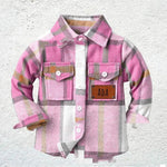 Baby Boy Cashmere Flannel Checkered button Shirt jacket kids - EX-STOCK Canada