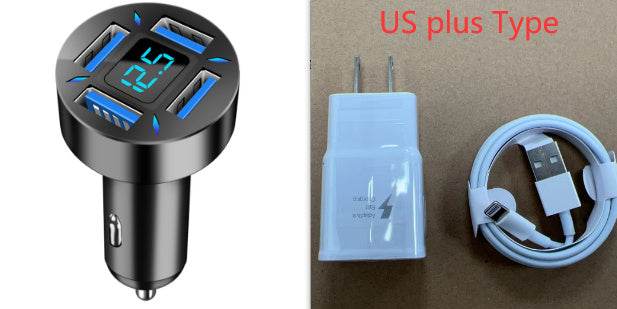 Four-port Car Charger 4USB Car Charger EX-STOCK Canada 