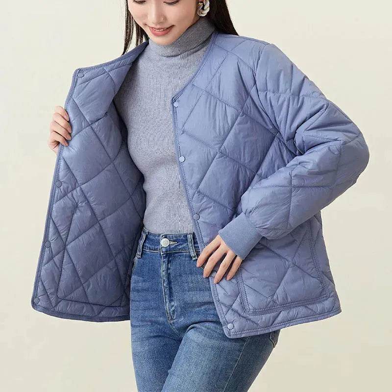 Quilted Padded Coat Winter Jacket With Pockets Lightweight Outerwear For Women's Clothing - EX-STOCK Canada
